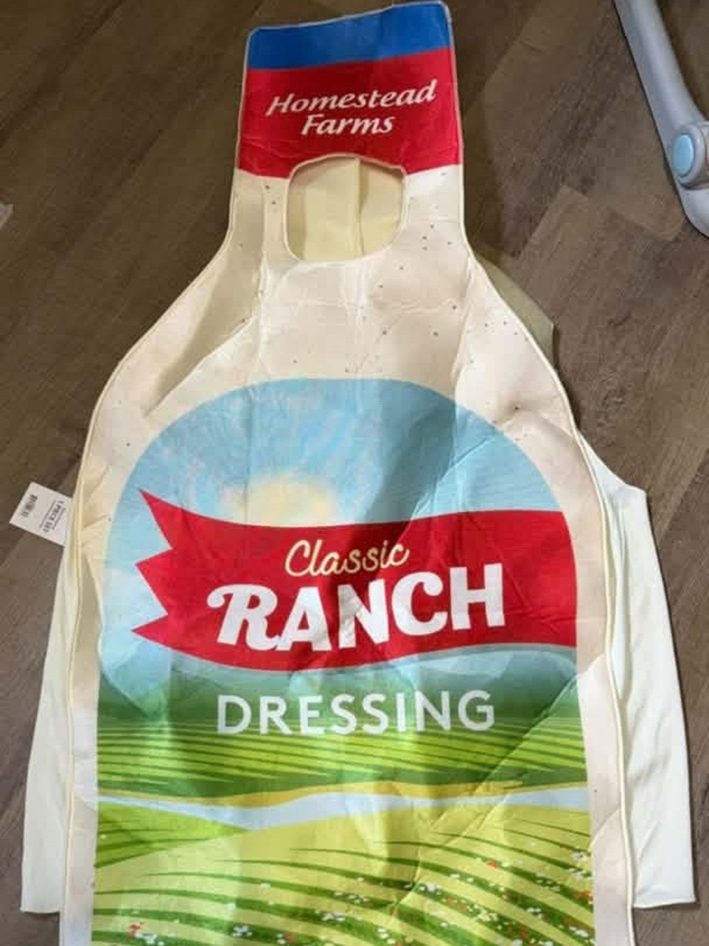 Classic Ranch Dressing Men’s Halloween Costume - Cream, Red, Green